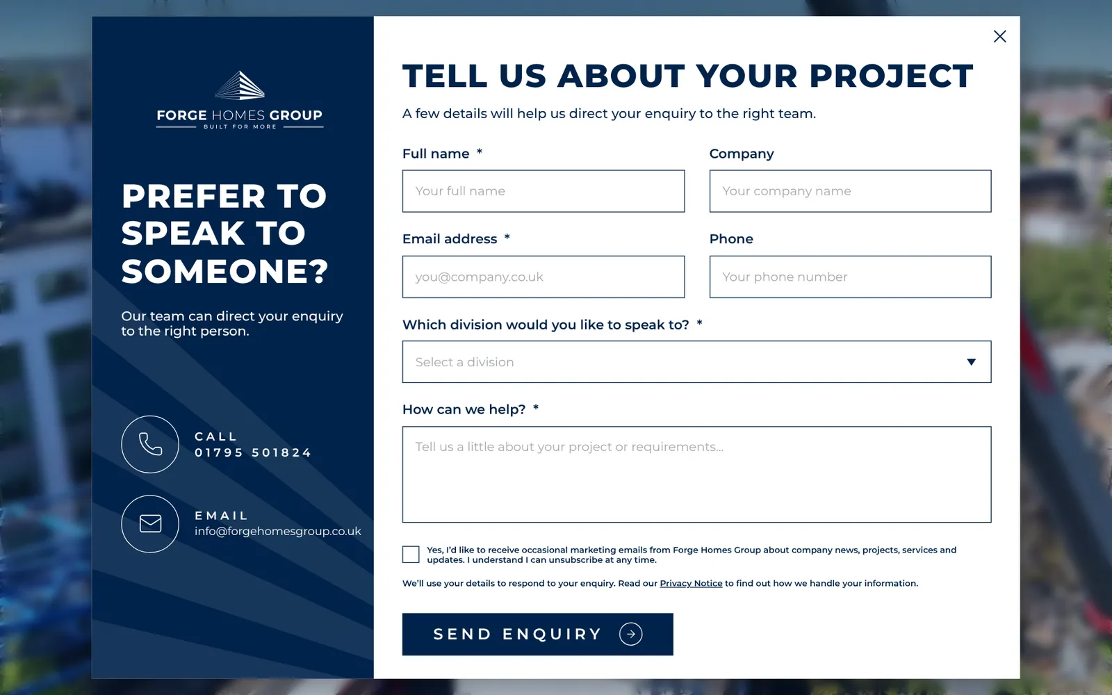 Every enquiry lands with the right team